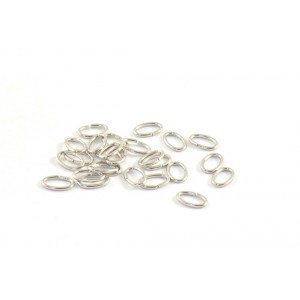  5x3mm oval jumpring rhodium color (pack of 100)
